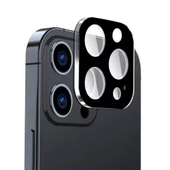   Techsuit - Teljes Kamera Üveg - iPhone 15 Pro / iPhone 15 Pro Max - Fekete üvegfólia