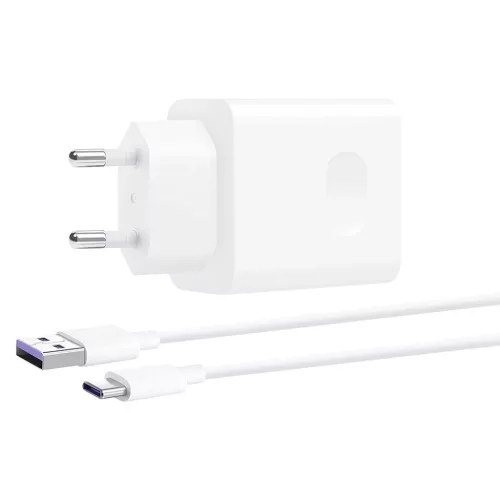 HUAWEI CP404B SuperCharge hálózati töltő adapter (Max 22.5W SE) + USB Type-C 1m kábel fehér