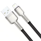 Baseus Cafule Metal nylon harisnyázott USB/ Lightning kábel 2.4A 1m fekete (CALJK-A01)