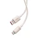 Baseus Habitat gyorstöltő kábel USB - USB-C 2m 100W rózsaszín