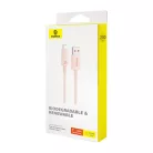 Baseus Habitat gyorstöltő kábel USB - USB-C 2m 100W rózsaszín