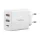 Wall Charger Baseus GaN 2x USB, Type-C, Gyors töltés, 30W - Fehér