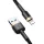 Baseus Cafule Nylon harisnyázott USB/Lightning kábel QC3.0 2A 3m fekete/arany (CALKLF-RV1)
