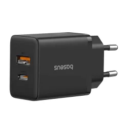   Baseus - Fali töltő (P10111403113-00) - USB, Type-C, Gyors töltés 20W - Fekete klaszter