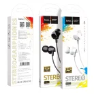 HOCO Perfect Sound Vezetékes 3.5mm jack fülhallgató mikrofonnal fehér