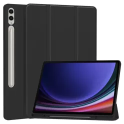   Samsung Galaxy Tab S9 Plus / S10 Plus Techsuit - Flex Trifold (Pencil Holderrel) - Fekete tok