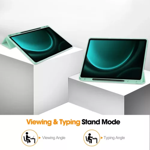 Samsung Galaxy Tab S9 Plus / S10 Plus Techsuit - Flex Trifold (Pencil Holderrel) - Fekete tok