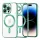 iPhone 14 Pro Techsuit - Luxus Kristály MagSafe - Világoszöld tok