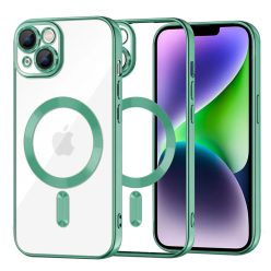   iPhone 14 Plus - Techsuit - Luxus Kristály MagSafe - Világoszöld tok
