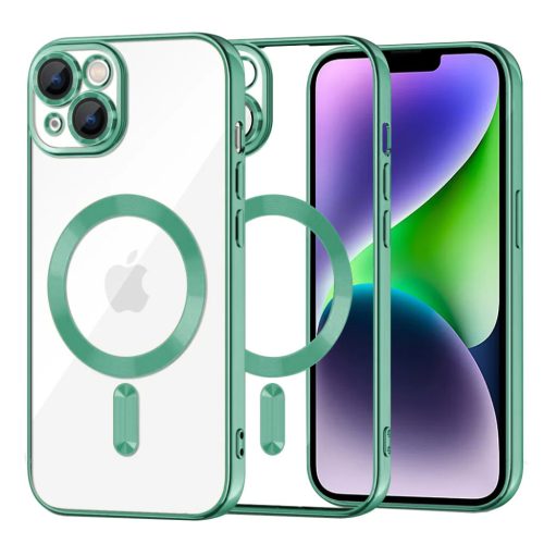 iPhone 14 Plus - Techsuit - Luxus Kristály MagSafe - Világoszöld tok