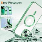 iPhone 14 Plus - Techsuit - Luxus Kristály MagSafe - Világoszöld tok