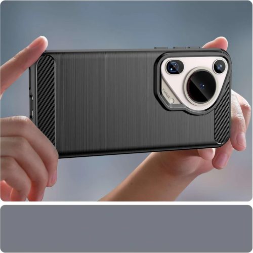 Techsuit - Karbon Szilikon - Huawei Pura 70 Ultra - Kék tok