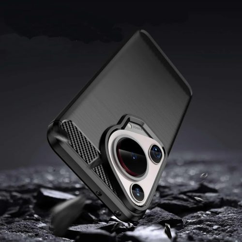 Techsuit - Karbon Szilikon - Huawei Pura 70 Ultra - Kék tok