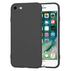   Techsuit - SoftFlex - iPhone 7 / iPhone 8 / iPhone SE 2, SE 2020 / iPhone SE 3, SE 2022 - Fekete tok