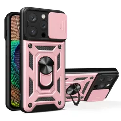   Techsuit - CamShield sorozat - iPhone 16 Pro - Rózsaarany tok