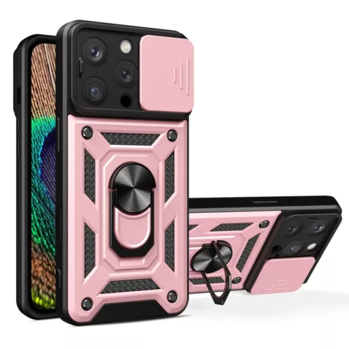 Techsuit - CamShield sorozat - iPhone 16 Pro - Rózsaarany tok