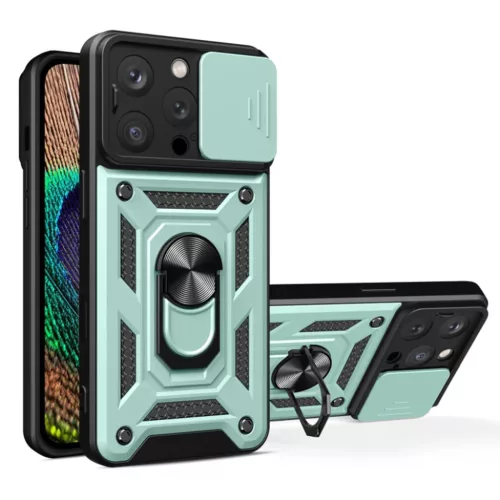 Techsuit - CamShield sorozat - iPhone 16 Pro - Zöld tok