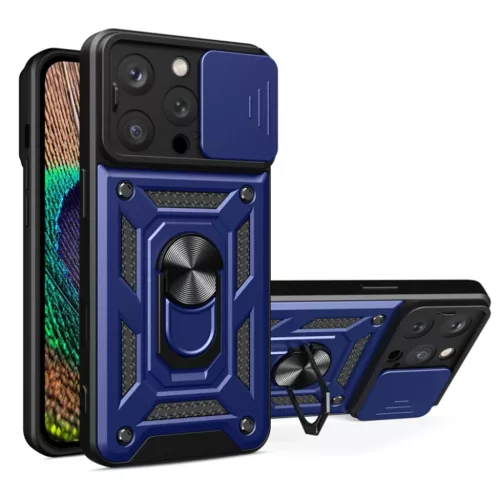 Techsuit - CamShield sorozat - iPhone 16 Pro - Kék tok