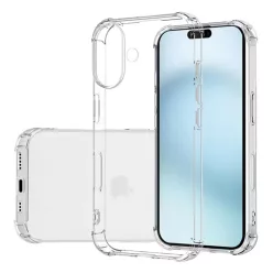   Techsuit - Ütésálló Átlátszó Szilikon - iPhone 16 - Átlátszó tok