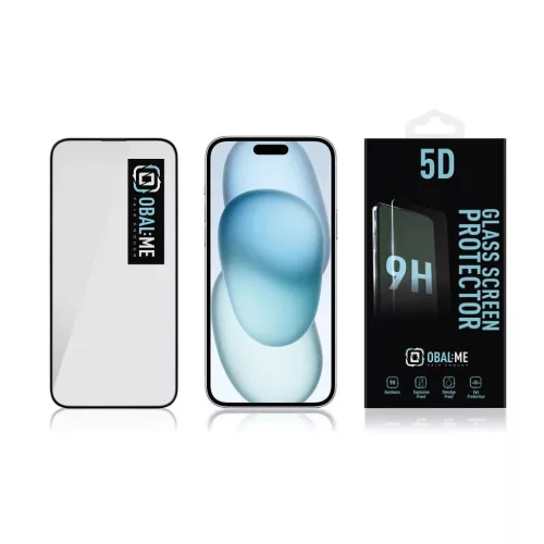 OBAL:ME 5D üvegfólia Apple iPhone 15 Plus készülékhez, fekete