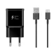 EP-TA200EBE + EP-DG970BBE Samsung 15W Utazó Töltő + USB-C Adatkábel Fekete (OOB Bulk)