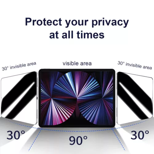 Lito - 2.5D Klasszikus Üveg - iPad Air 13 (2024-2026) - Adatvédelmi üvegfólia