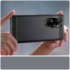 Techsuit - Karbon Szilikon - Honor 200 Pro - Fekete tok