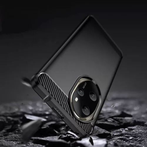 Techsuit - Karbon Szilikon - Honor 200 Pro - Fekete tok