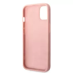   iPhone 14 Plus Guess PC/TPU Glitter Flakes Metal Logo tok rózsaszín (GUHCP14MHGGSHP)