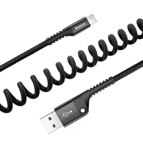 Baseus Fish Eye spring USB-A / Lightning 2A cable 1m - black