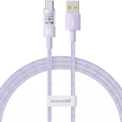   Baseus Data Cable Gem USB Type-C csatlakozóval, Szuper Gyors Töltés 100W, 2m - Nebula Purple