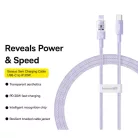 USB-C to Lightning 20W Gyors töltőkábel, 2m - Nebula Purple Baseus - Data Cable Gem (P10373001511-01)