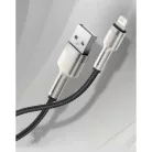 Baseus Cafule Metal nylon harisnyázott USB/ Lightning kábel 2.4A 1m zöld (CALJK-A06)