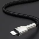 Baseus Cafule Metal nylon harisnyázott USB/ Lightning kábel 2.4A 1m zöld (CALJK-A06)