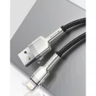 Baseus Cafule Metal nylon harisnyázott USB/ Lightning kábel 2.4A 1m zöld (CALJK-A06)