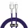 Baseus Cafule Metal nylon harisnyázott USB/ Lightning kábel 2.4A 1m lila (CALJK-A05)
