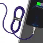 Baseus Cafule Metal nylon harisnyázott USB/ Lightning kábel 2.4A 1m lila (CALJK-A05)