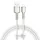 Baseus Cafule Metal nylon harisnyázott USB/ Lightning kábel 2.4A 1m fehér (CALJK-A02)