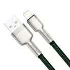 Baseus Cafule Metal nylon harisnyázott USB/ Lightning kábel 2.4A 2m zöld (CALJK-B06)