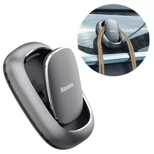 Baseus Beetle 2x Univerzális öntapadós tároló csipesz szürke (ACGGJK-0G)