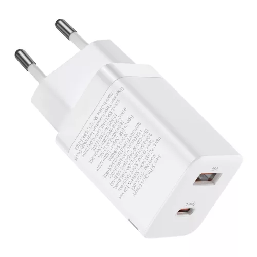 Baseus Super Pro gyors fali töltő adapter USB / USB Type C 30W Power Delivery Quick Charge fehér (CCSUPP-E02)