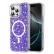Techsuit - Csillogó Glitter MagSafe - iPhone 16 Pro - Lila tok