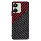 Techsuit - Carbonite FiberShell - Xiaomi Redmi 13C 4G / 13C 5G / Poco M6 / C65 - Vörös Vortex tok