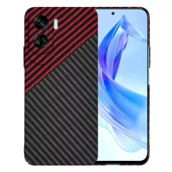   Techsuit - Carbonit Szálhéj - Honor 90 Lite - Vörös Vortex tok