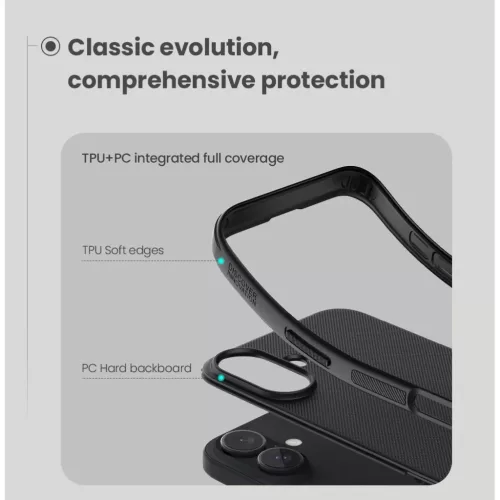 Nillkin Super Frosted Shield Pro tok iPhone 16 - fekete