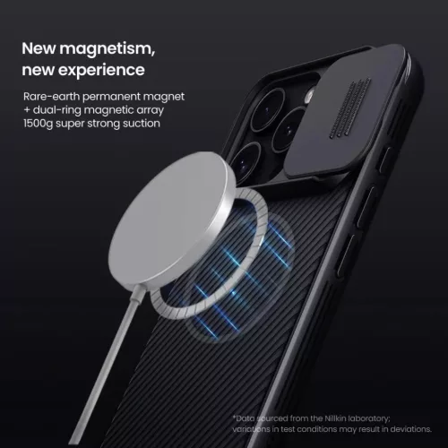 Nillkin CamShield PRO MagSafe Kemény Tok Apple iPhone 16 Pro Fekete