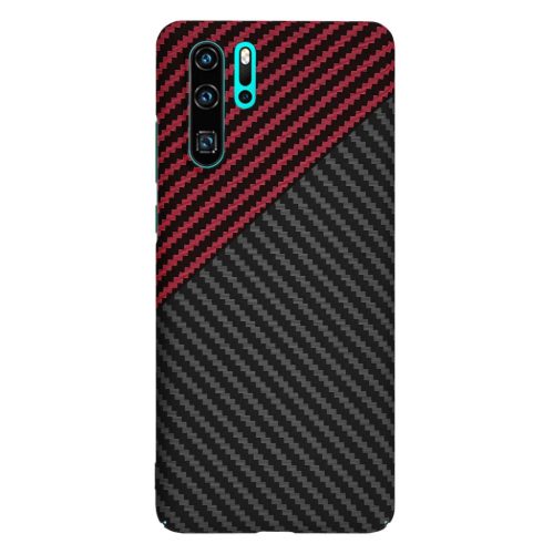 Techsuit - Carbonite FiberShell - Huawei P30 Pro / P30 Pro Új Kiadás - Vörös Vortex tok