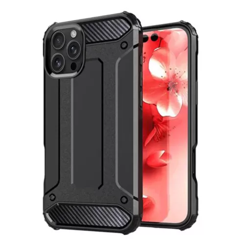 Techsuit - Hibrid páncél - iPhone 16 Pro - Fekete tok