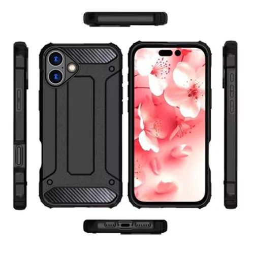 Techsuit - Hibrid páncél - iPhone 16 Pro - Fekete tok