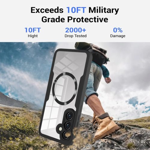 Techsuit - ColorVerse 360 Sorozat + Képernyővédő - Samsung Galaxy S24 FE - Fekete tok